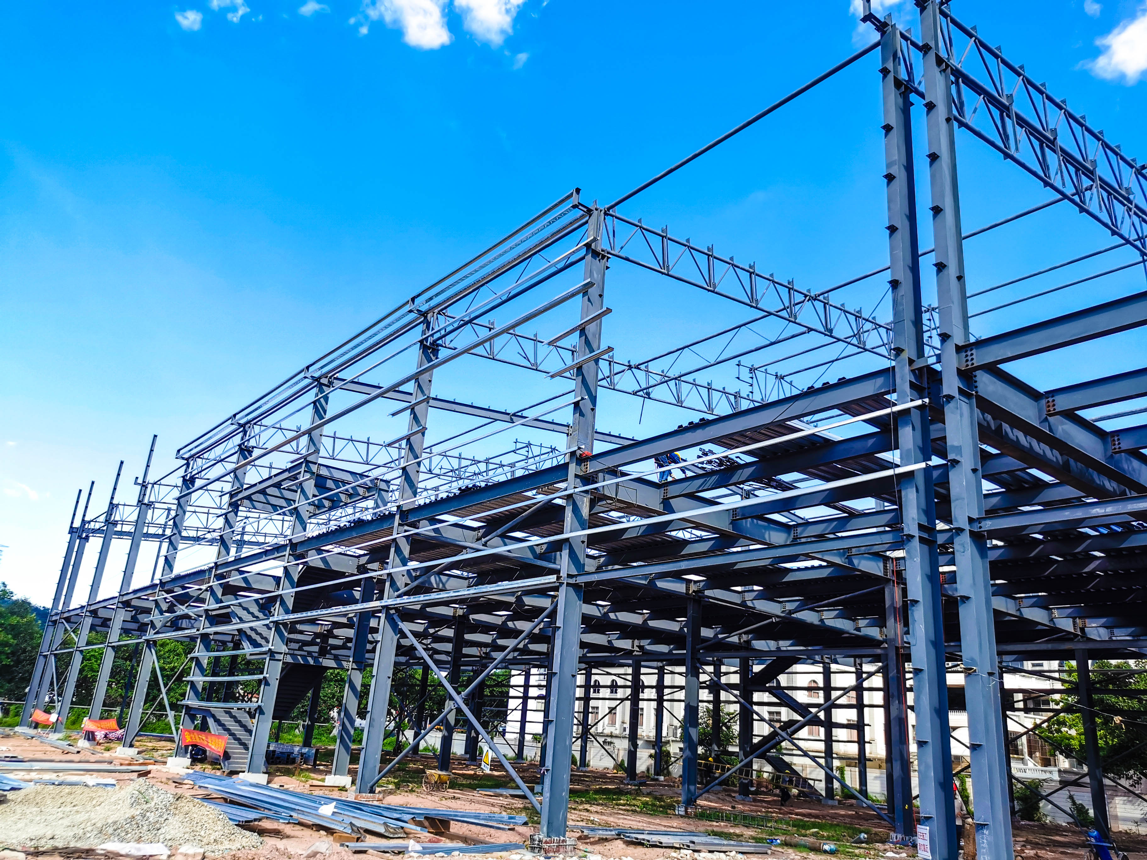 produkttilpassede ikke-standard q235b grade h bjælker til byggeri astm standard stålkonstruktion produkt-4