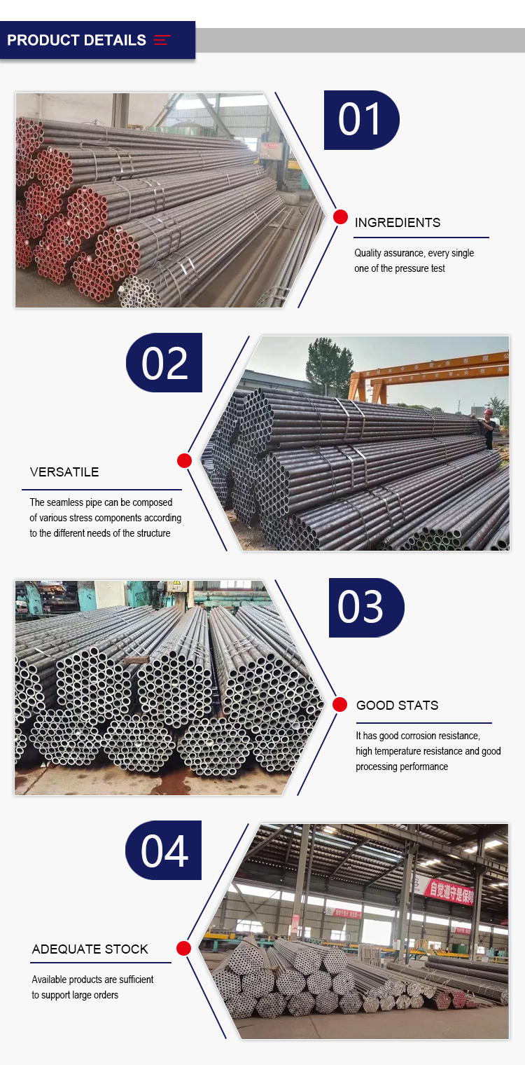 Pinakamabentang 12m Carbon Steel Seamless Pipe para sa Drill Oil API Structure Applications supplier