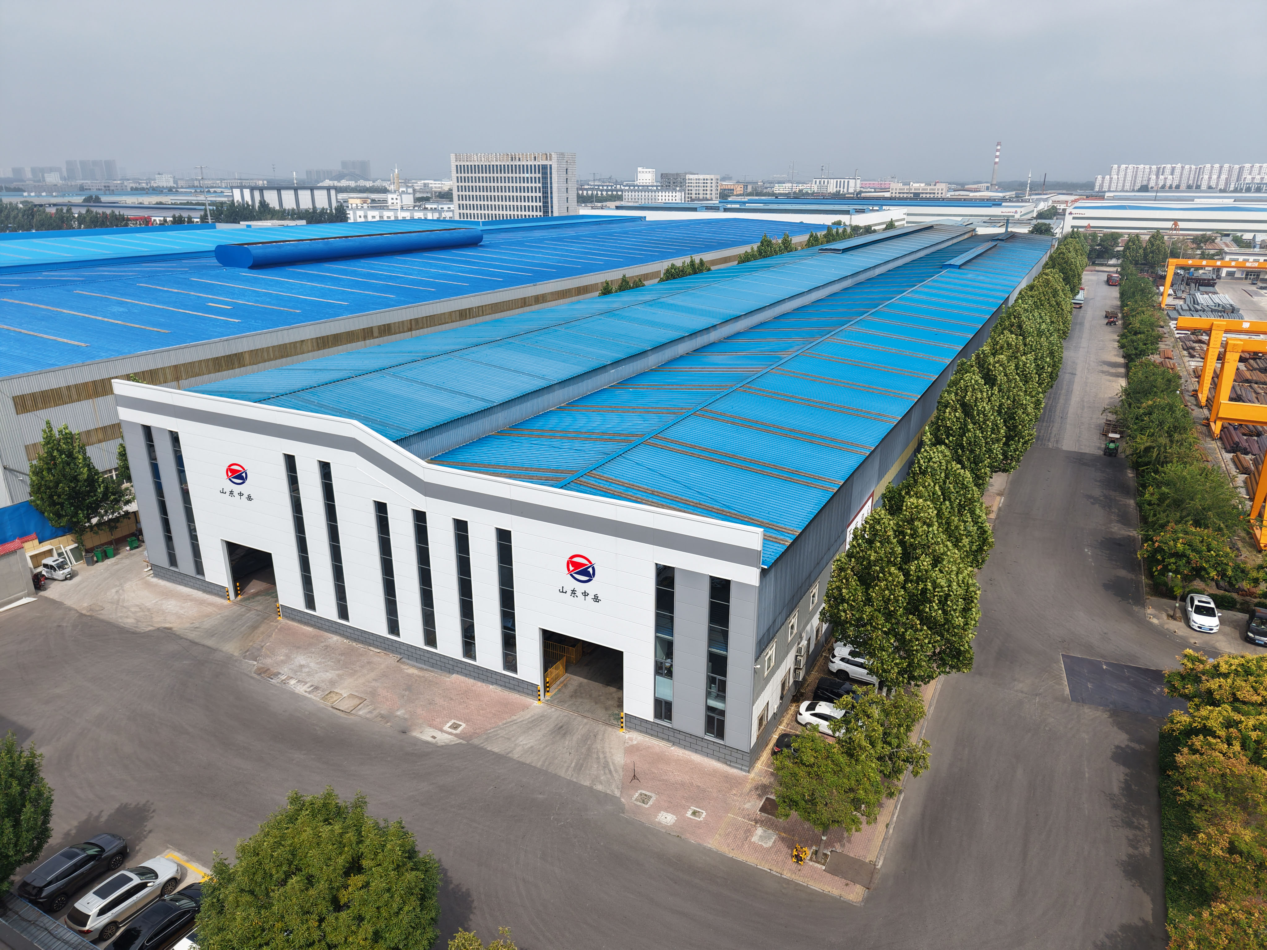 产品高品质现代设计预制低成本预工程轻钢结构厂房焊接切割弯曲-3