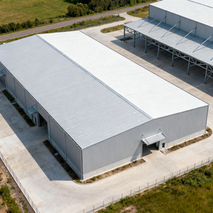 Modulares Geb&auml;ude mit robuster Stahlkonstruktion | H-Stahlrahmen (Q355B) | Kein Fundament erforderlich | Stahlwerkstatt | 50 Jahre Leben